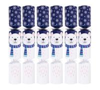 Pack of 6 Festive Christmas Crackers Polar Bear Dash Racing Game 12"