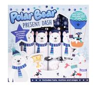 Pack of 6 Festive Christmas Crackers Polar Bear Dash Racing Game 12" | Fun for all the family, each one contains a pull-back race character and a hat, the ideal finishing touch to the dinner table