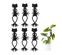 Pack of 6 frog plant clips for climbing plants, frog plant support, plant support, perennial holder, plant holder, animal figures, plant clips, climbing plant clips for pot decoration (B)