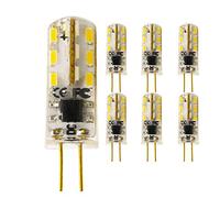 Pack of 6 G4 LED 1.5 Watt 12 V DC 24 x 3014 SMD Warm White 2600-2800 K Bulbs Replaces 15 W Halogen Bulbs