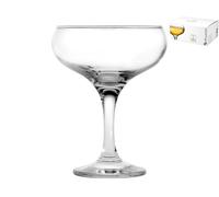 Pasabahce Set Of 6 Bistro Coupe 270ml Champagne Cocktail Wine Drinking Glasses