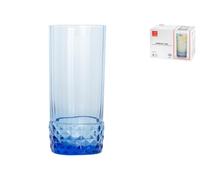 Pack of 6 glass tumblers America '20 cooler in blue