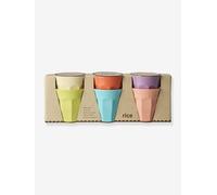 Pack of 6 GLORY DAYS 250 ml RICE melamine cups multicoloured