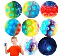 Pack of 6 Glow Moon Ball, Astro Jump Ball, Galaxy Ball, High Jumps Rubber Ball, Bouncing Jumpball, Planet Bouncing Balls, Super High Bouncing Bouncing Bounciest Lightweight Foam Ball