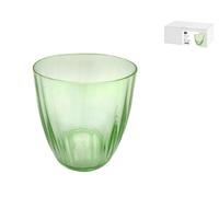 Pack of 6 green glasses in the Kate Optical model by the Bohemia brand