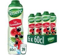 Pack of 6 Grenadine Siropen Teisseire - 6 x 60 cl