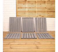 Pack of 6 Grey Washed Back Panels Only For SA-BINS Triple Bin Storage Samuel Alexander Grey One Size