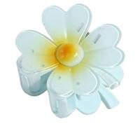 Pack of 6 Hair Clips Four-Leaf Clover Design Women, Large Claw Clip, Non-Slip Hair Clips, Hair Accessories for Girls and Women, Lucky Flower Clips for Thick Hair, 7 cm x 8 cm, Blue