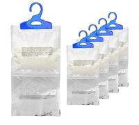 Pack of 6 Hanging Wardrobe Dehumidifier, Condensation Remover, Moisture Absorber, Dehumidifiers for Damp, Mould, Moisture in Wardrobe, Bedroom, Caravan, Bathroom, Basement