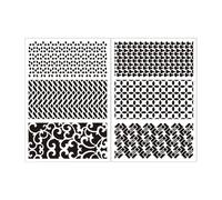 Pack of 6 Hollowed Reusable Detailed Drawing Instructions Templates for Beginners and Professionals Journaling or Art Lessons Art Stencil