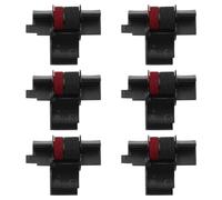 Pack of 6 Ink Roller for Casio IR40T Black and Red Two-Colour Ink Roller for CP13 / MP-12D / MP-120DH for Sharp EL-1750V EL-1801V Calculator
