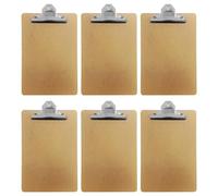 Pack of 6 Janrax Foolscap MDF Clipboards with Butterfly Clip (A4 Plus)