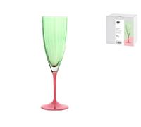 Pack Of 6 Kate Optical Flute Glasses 22 reen