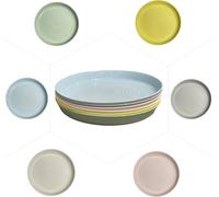 Pack of 6 Kids Plastic Plates - BPA-Free, Durable & Lightweight Dinnerware in Vibrant Mixed Colours - Dishwasher & Microwave Safe, Perfect for Toddlers, Kids Meals, Parties & Everyday Use