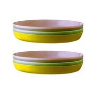 Pack of 6 Kids Plastic Plates - BPA-Free, Durable & Lightweight Dinnerware in Vibrant Mixed Colours - Dishwasher & Microwave Safe, Perfect for Toddlers, Kids Meals, Parties & Everyday Use (2)