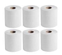 Pack of 6 Kitchen Roll 2 Ply / 300 Sheets High Absorbent Paper Tissue Rolls - Perforated, Centrefeed Rolls Embossed Pattern Kitchen Towel Wipe Cleaning Tissue for Wall Mounted Lockable Rolls