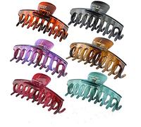 Pack of 6 Large Hair Clips, 11 cm Vintage Simple Claw Clips, Non-Slip Hair Clips, Ponytail Holder, Hair Accessories for Women Ladies Girls
