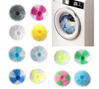 Pack of 6 Laundry Balls for Tumble Dryers, Tumble Dryer Balls, Reusable Lint Remover Balls for Less Static Clamp and Clothes Come Soft Fluffy Less Wrinkles (Multicoloured 2)