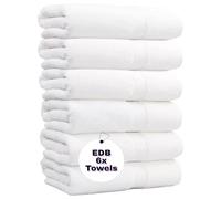 Pack of 6 Luxury Premium Hand Towels - 100% Egyptian Cotton Ultra Soft & Highly Absorbent Quick Dry - 500 GSM Extra Think White Hand Towel Spa Hotel Quality 50x90cm