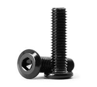 (Pack of 6) M8 x 100 mm Flat Head Allen Screws 304 Stainless Steel Black Oxide Button Head Screw Lens Screw Full Thread