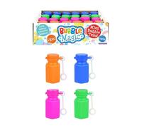 Pack of 6 Magic Bubble Tubs with Wands (15ml) - Mini Bubble Pots for Kids - Party Bag Fillers, Birthday Favours, Outdoor Play - Non-Toxic Bubble Fun