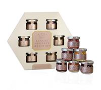 Pack of 6 Market Lane Luxury Jams and Preserves Selection Gift Set - Apricot, Strawberry, Cherry, Raspberry, Orange, Blackberry in Glass Jars 32g. Great for Christmas Hampers