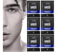 【PACK OF 6】mercham Sheet Face Mask for Men, Refreshing & Oil Control, Cleansing & Hydrating Sheet Masks Multipack, Mens Face Mask Skin Care Gift for All Skin Types - 25ml*6