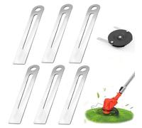 Pack of 6 metal replacement blades for Einhell cordless lawn trimmer, high-quality and durable grass trimmer, replacement blade for Einhell GE-CT 18 LI