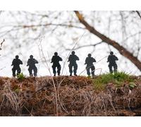 Pack Of 6 Metal Solider Silhouette Shooting target 10cm Marco Paul Black One Size
