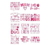 Pack of 6 Mother ' s Day Special Decorative Sticker Alphabets Sheets Set for Unique Cup Drinkware Decorations Alphabets Sheets