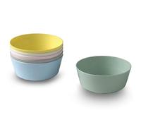 Pack of 6 Multi-Coloured Pastel Plastic Bowls - Durable & Lightweight BPA-Free Dishes for Kids, Parties, and Everyday Use - Dishwasher & Microwave Safe, Perfect for Serving Snacks, Cereal, and More