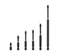 Pack of 6 Multiple Size Crosses Screwdriver Bits Set Steel Construction for Various Screw Types Anti Slip Surfaces Strong Magnets Multiple Size Crosses Screwdriver Bits