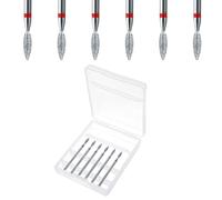 Pack of 6 Nail Cutter Bits for Manicure and Pedicure, Flame Bit, Stainless Steel, Bit-Diamond-Coated Cuticle Bit for Cutter