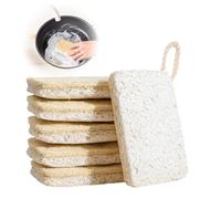 Pack of 6 Natural Loofah Washing Up Sponges Loofah and Cellulose Kitchen Dish Scrubbers Biodegradable Eco Kitchen Sponge Plastic Free Non Scratch Sponges with Cotton Hanging Loop