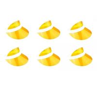 Pack of 6 Neon Sun Visors Pub Golf Plastic Visor Golf Tennis Poker Fancy Dress Accessories Costume Accessories Festivals Retro Raves 80s 90s Fancy Dress (Yellow)