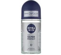 Pack of 6 - NIVEA Men Roll-On Deodorant, 72h Active Protection - Silver Protect - 50 ml