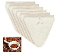 Pack of 6 Nut Milk Bags, 25 x 30 cm, Reusable with Drawstring, Nut Milk Bag, Multi-Purpose Washable Straining Cloth, Fine Mesh Straining Cloth, Filter Cloth for Cheese, Fruit Juice, Coffee, Vegetable