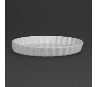 Pack of 6 Olympia Whiteware Flan Dishes 297mm Porcelain
