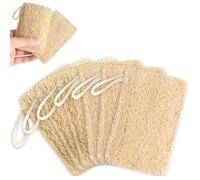 Pack of 6 Organic Loofah Sponge, 100% Organic, Degradable and Compostable, Natural Environmental Protection for Kitchen, Bathroom, Camping