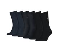 Pack of 6 Pairs of Crew Socks in Cotton Mix Black