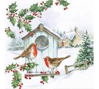 Pack of 6 Paper House Charity Christmas Cards (PH-CHPT0018) - Home Sweet Home - Sold in Aid of Age UK, British Heart Foundation, Greenfingers Charity, National Autistic Society, NSPCC and Tenovus