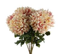 Pack of 6 Pink Reflex Chrysanthemums 75cm Silk Flowers Pegdev Pink One Size