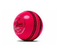(Pack of 6, Pink) Supreme County Match Quality Hand Stitched Leather Hard Cricket Balls 5.50oz
