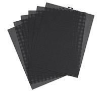 Pack of 6 Plastic Canvas Cross Stitch Plastic Grid 10 CT Black Canvas Sheets for Embroidery Mesh Canvas Sheets Plastic Canvas Grid for Crafts Crochet Projects, 333 x 260 mm