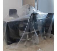 Pack of 6 Plastic Dust Sheets for Decorating 12 feet X 9 feet 17 Micron - Waterproof Polythene Dust Sheet, Plastic Sheet & Ideal Plastic Sheets for Painting, Furniture, DIY, Floor, Stair Case