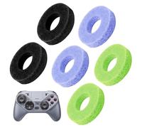 Pack of 6 Precision Rings Control Accessories for Kontrol Freek Xbox Series X One Thumb Grips PlayStation PS4 PS5 Switch Pro Enhance Game and Sensitivity Accuracy Controller Ring Green & Blue & Purple