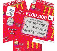 Pack of 6 Pregnancy Announcement Idea Baby Reveal Lottery Scratch Cards Fun Way To Announce Your Pregnant Novelty Fake Scratchcards Gift (We Are Having A Baby)