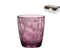 Pack of 6 purple glass tumblers, 30.5 cl Transparent Bormioli Rocco