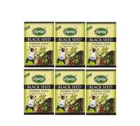 PACK OF 6 Pyary Black Seed Herbal Soap 75g | Natural Black Seed Soap for Glowing Skin, Acne Care & Moisturizing Face and Body Wash Bar