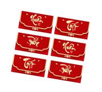 Pack of 6 Red Envelopes for Year 2026 Vietnamese Culture Design Golden Glitter Matte Texture for New Year Party Golden Horses Red Packets